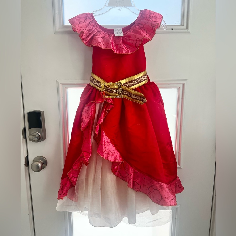 Disney Store Elena Dress 5/6 and accessories